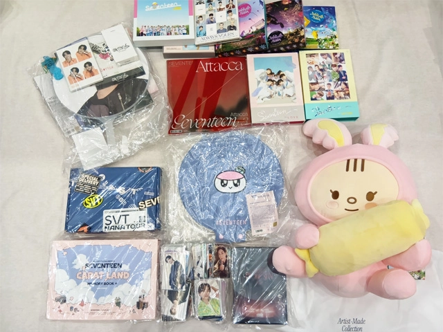 SEVENTEENを含むK-POPグッズのぬいぐるみ・トレカ・Blu-ray・うちわカバーなどを買取